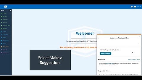 3PL Central WMS Product Ideas Tutorial