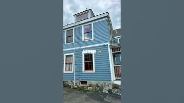 Before and after fire escape ladder fabrication and installation #fireescaperepairs