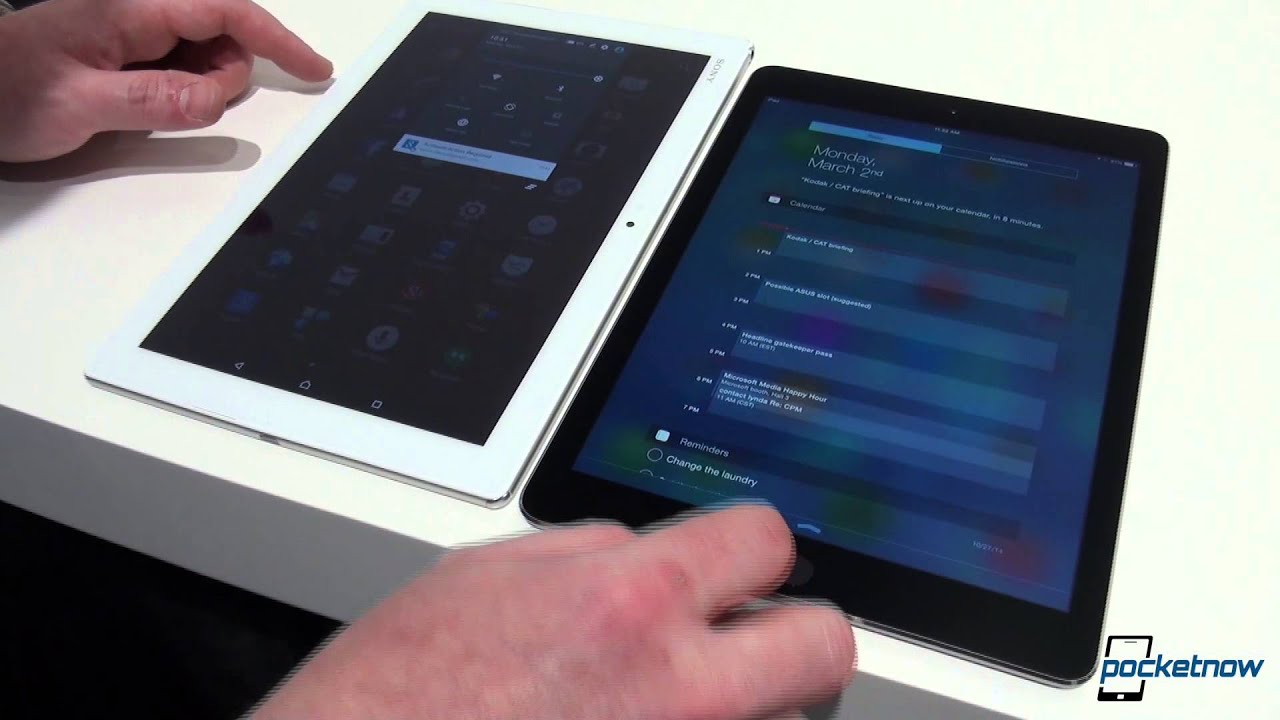 Sony Xperia Z4 Tablet gegen Apple iPad Air 2