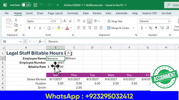 Excel 2024 Skills Approach - Ch 1 Skill Review 1.1 |SIMnet 2024 Excel Assignment