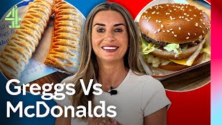 Dani Dyer Blind Taste Tests Greggs Vs McDonald's Food - The Ultimate Test | Channel 4