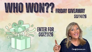 Friday Giveaway Winner for 26-New Friday Giveaway for 26