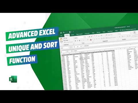 Excel UNIQUE & SORT Functions Explained | Remove Duplicates Automatically