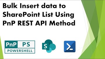 PnP PowerShell - Bulk Insert Data to SharePoint List using Rest Method