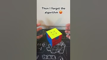 When you forget an algorithm 😡 #rubikscube #youtubeshorts #algorithm