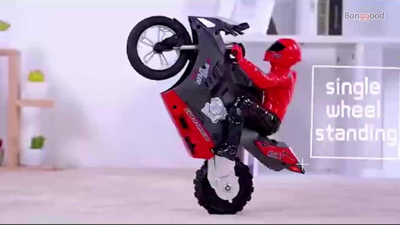 HC-801 2.4G 35CM RC Motorcycle Stunt Car Vehicle Models RTR High Speed 20km/h 210min Use Time