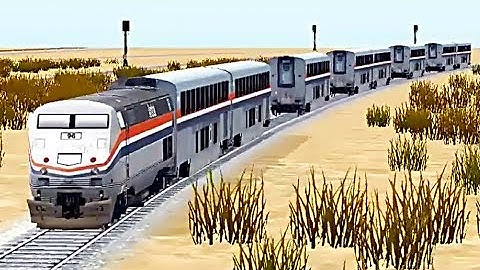 Train Sim - Desert Using Amtrak P42 Got Funny Glitch - Simulasi Kereta Api