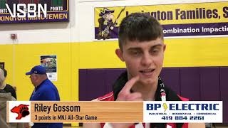 Lucas' Riley Gossom after the 42nd Mansfield News Journal All-Star Game