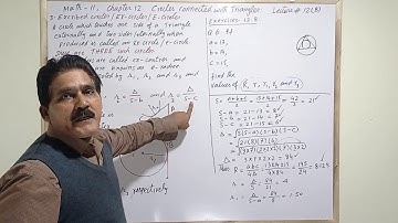 Chapter 12 (Circle connected with triangle, Escribed Circles/ E-circles) lecture 12(B)