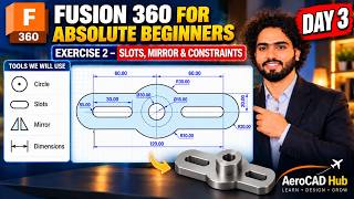 Day 3 | Learn Fusion 360 for Absolute Beginners — Lines, Circles & Constraints