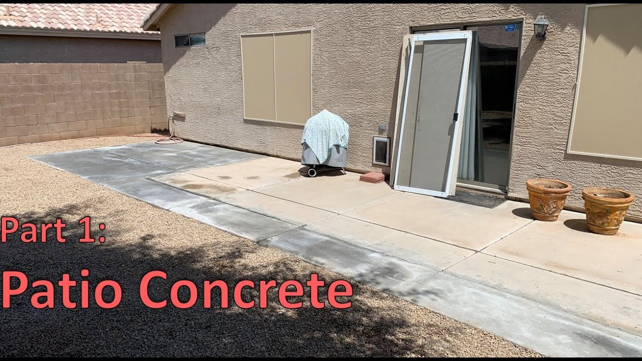 DIY Patio Cover Part1 Pouring the Concrete YouTube
