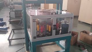 Wire harness braiding machine for metal and nylon braid