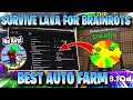 SURVIVE LAVA FOR BRAINROTS SCRIPT *NO KEY* AUTO FARM, AUTO CELESTIAL, GOD MODE &amp; MORE! ✅🔥
