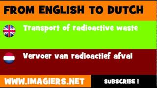 NEDERLANDS = ENGELS = Vervoer van radioactief afval