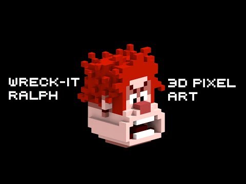 3D 픽셀아트 - 랄프 얼굴 만들기 ｜3D Pixel art - <strong>Ralph</strong>&amp;#39;s face (김밥이 :P)