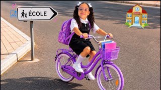 I went to school by bike 😂