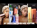 My Nighttime Skincare Routine For Hydrated Glowing Skin Glass Skin Home Facial Acne Prone Skin 