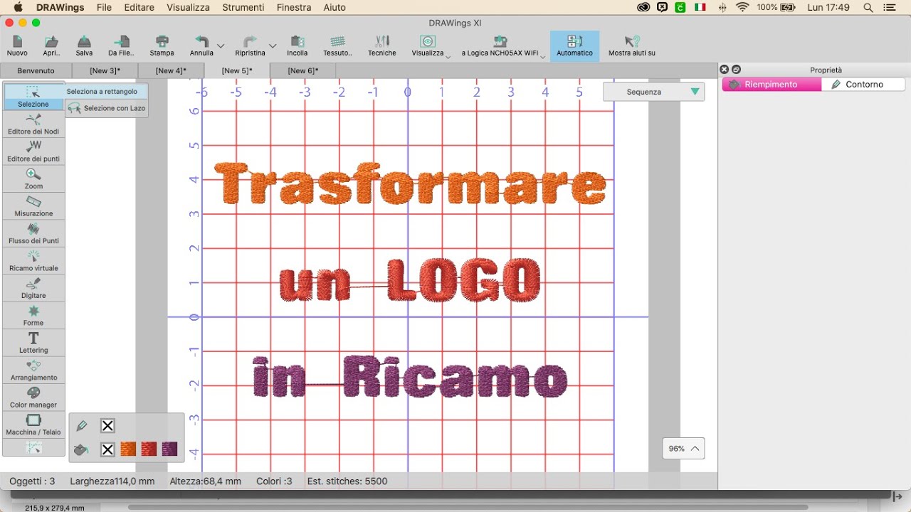 DRAWings XI Trasformare un Logo in un Ricamo