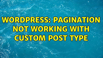 Wordpress: Pagination not working with custom post type
