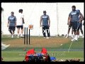 Sachin Tendulkar and Arjun practice cricket