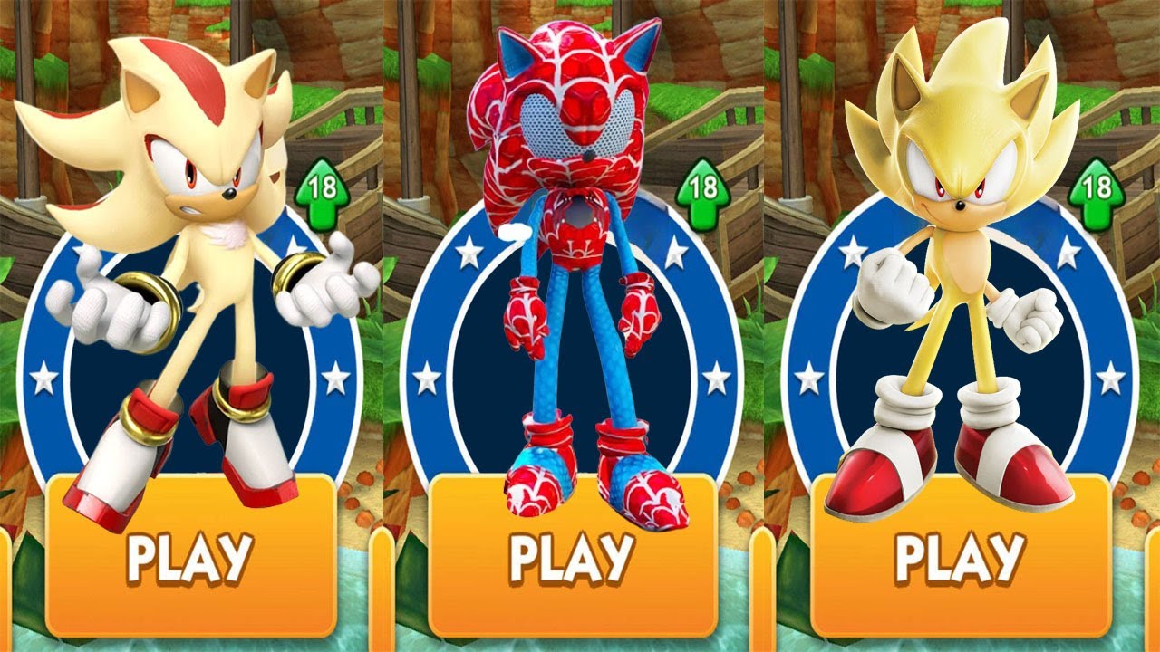 Sonic Dash vs Spider Sonic Run - Super Shadow vs Super Sonic vs All ...