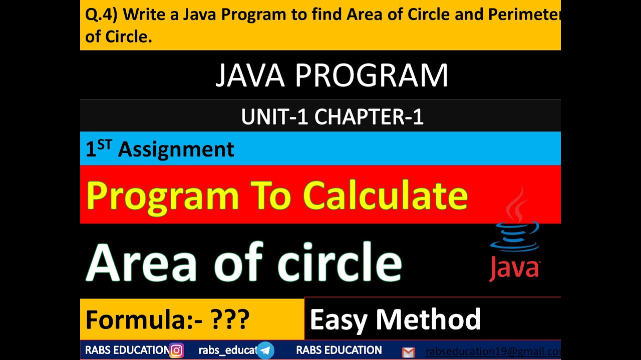 Write a Java program to print the area and perimeter of a circle || # ...