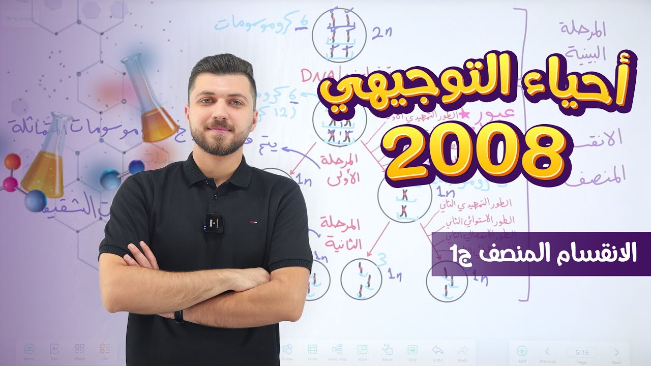 أحياء التوجيهي 2008 | الحصة 38 | الانقسام المنصف ج1 | د. محمد القاضي