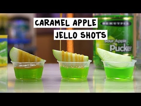caramel-apple-jello-shots