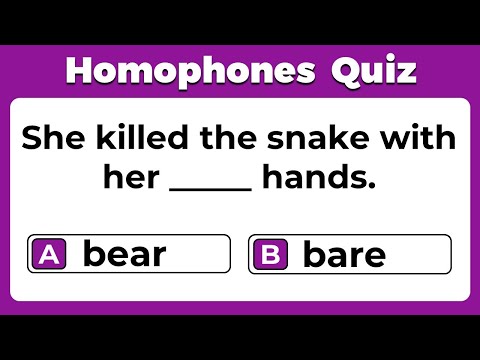 Homophones Quiz: CAN