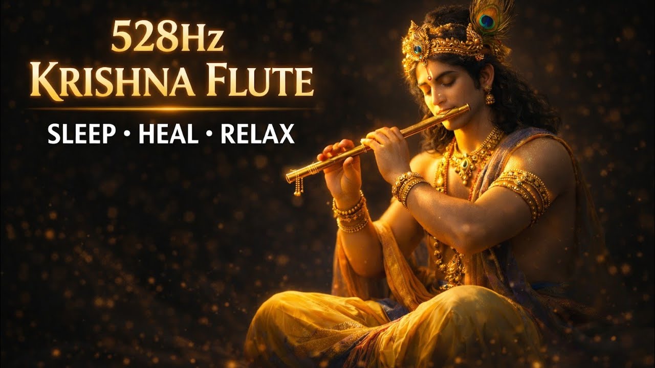528Hz Krishna Flute 🕉️ Sleep • Heal • Relax | Miracle Healing Frequency Music