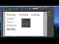 InDesign CC 2020 - kerning tracking leading