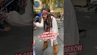 Johnny Depp as Captain Jack Sparrow @ Disneyland! #disneyland #johnnydepp #shorts #viral #viralvideo