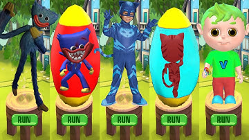 Tag with PJ Masks Catboy vs Huggy Wuggy Run vs Vlad and Niki Mystery Surprise Egg Run Gameplay