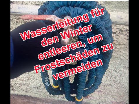 Wasserleitung für den Winter entleeren, um Frostschäden zu vermeiden