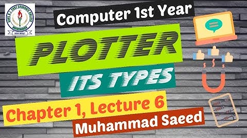 Plotter and Its Different Types | Computer Science 1st year | Lecture 6 by Muhammad Saeed