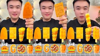 Eating ice cream emoji show sounds crispy yummy very mukbang asmr