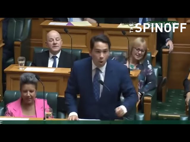 Simon Bridges yelling slushies! in New Zealand Parliament | The Spinoff class=