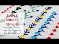 5 Simple Border Embroidery Designs for Beginners | Easy Step-by-Step Hand Embroidery Tutorial