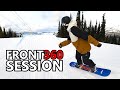 Frontside 360 snowboard session with tips