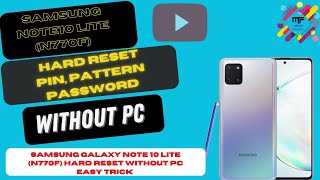 Samsung Galaxy Note 10 Lite Hard Reset Password || Samsung Galaxy Note 10 Lite (N770F) Factory Reset