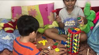 Play and Learn with Knock Ball the Ladder, Rainbow Tower and Colorful Puzzle Blocks | Cocogelo TV screenshot 2