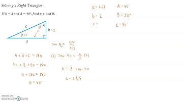 9.1 Applications Involving Right Triangles Video 1