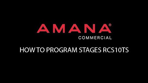 How to Program Stages (RCS10TS)
