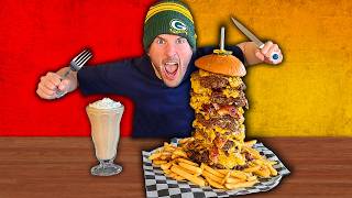 This Cheeseburger Challenge is STACKED 20 Patties High!