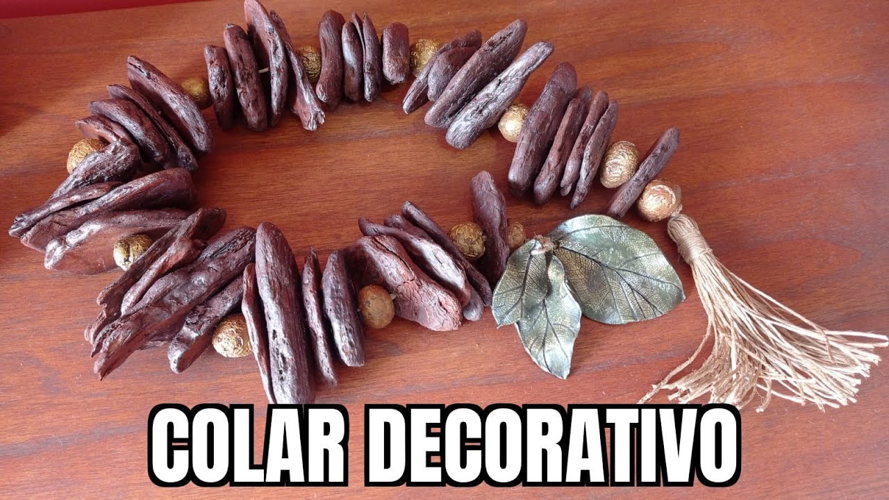 COLAR DE MESA DECORATIVO DE CASCA DE PINUS - COMO FAZER