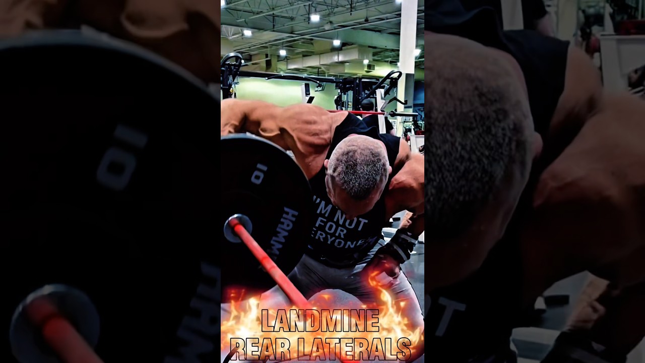 LANDMINE REAR DELTS #workout #motivation #workouttips #muscle