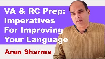 VA & RC Prep: Imperatives For Improving Your Language | Arun Sharma