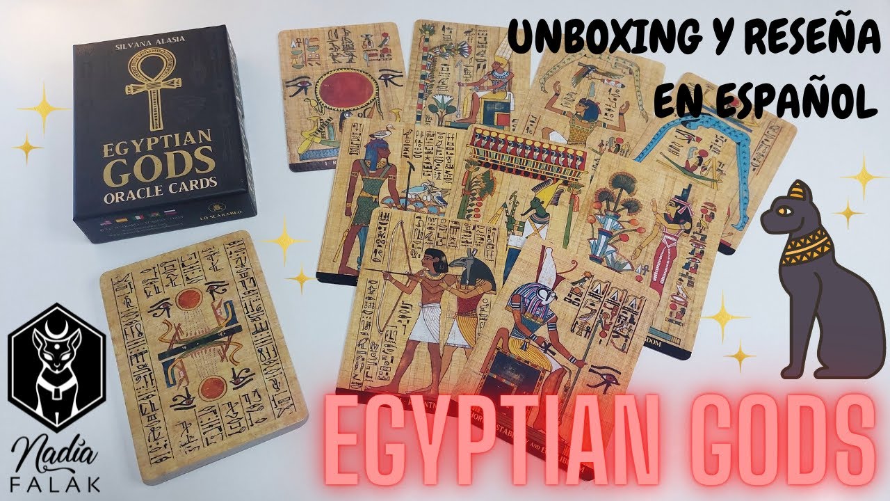EGYPTIAN GODS ORACLE ☀️ Unboxing y Reseña en Español 💜 Nadia Falak