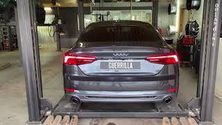 Audi A5 Sportback 2.0 TFSI with Guerrilla Bypass and mid mufflers delete