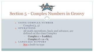 #groovy #complexnumber #striversity c05s05 - Complex Number in Groovy